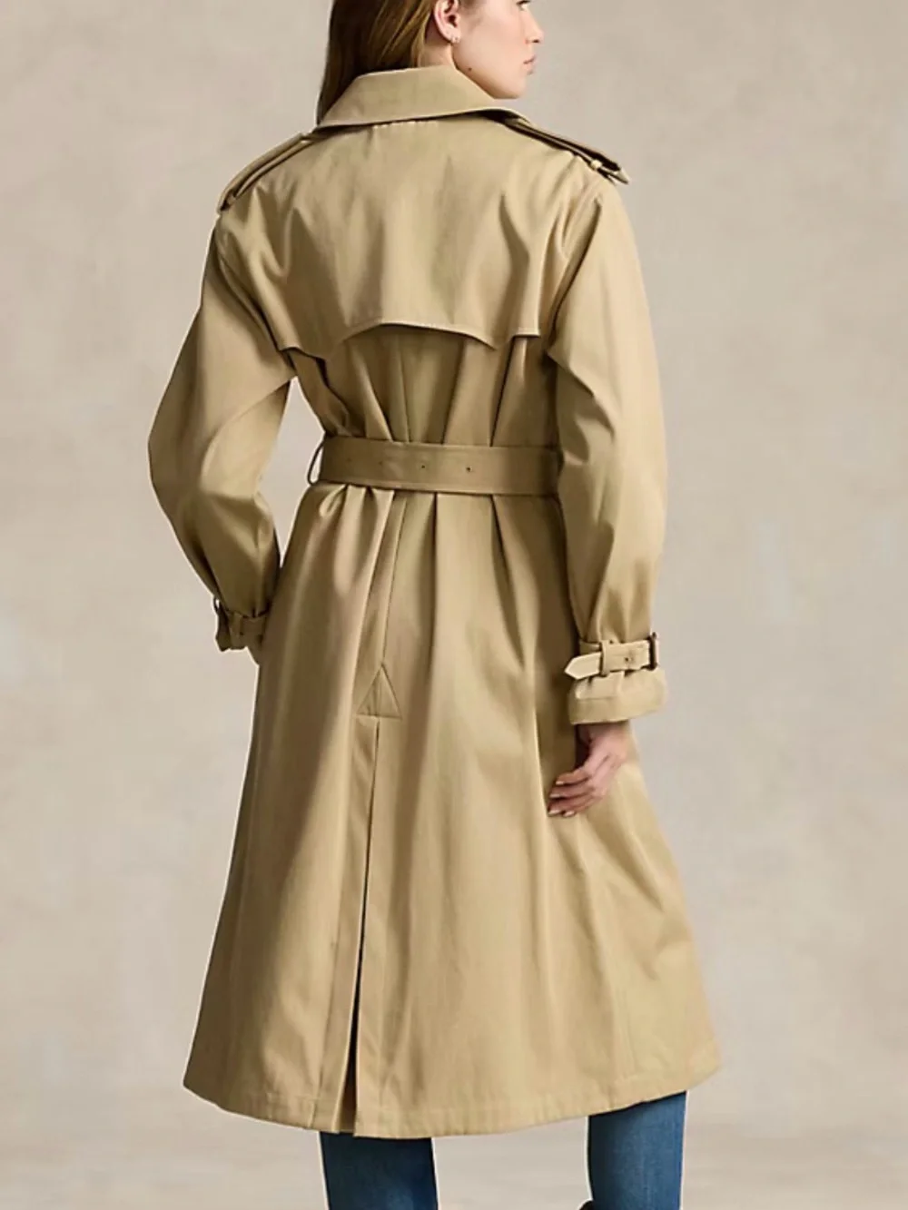 Ralph Lauren Double-Breasted Twill Trench Coat